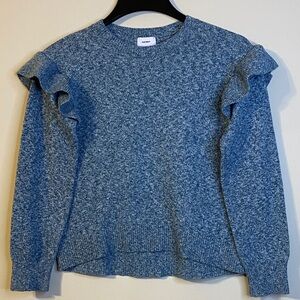 Old Navy Girls Blue Ruffle Sweater Size XL(14)